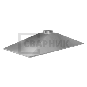 Зонт вытяжной купольный 900x2400x400 мм из оцинкованной стали