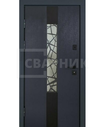 Дверь входная премиум одностворчатая со стеклом для квартиры уличная ДВ-89 — фото 1