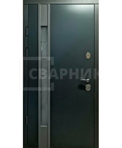 Металлическая однопольная дверь со стеклопакетом и шумоизоляцией ДВ-144 — фото 1