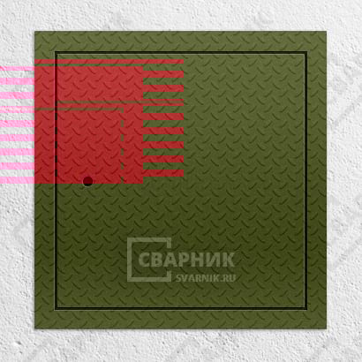 Напольный противопожарный люк ЛПМ 2-го типа 600x800 мм