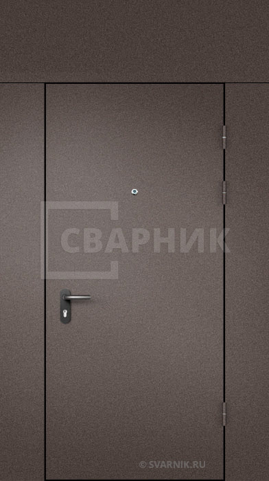 Дверь тамбурная глухая с фрамугой и перегородкой порошок — порошок ДТ-81 — фото 1
