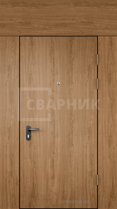 Дверь глухая с фрамугой и перегородкой МДФ — скелет ДТ-95 — фото 1