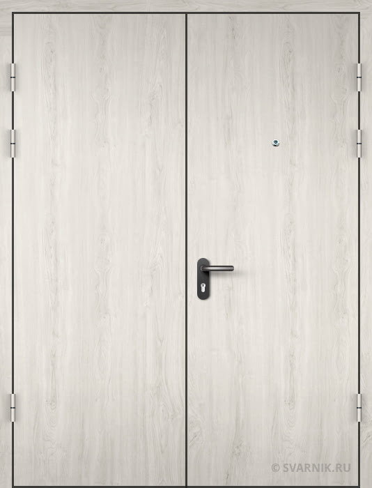 Дверь в тамбур глухая в коридор ламинат - скелет ДТ-286